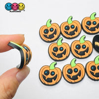 Shoe Charms WITHOUT Buckle Botton Bendable Jack-o’-lantern Pumpkin with Stem Holiday Halloween Flatback Cabochons Slime