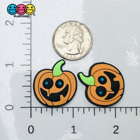 Shoe Charms WITHOUT Buckle Botton Bendable Jack-o’-lantern Pumpkin with Stem Holiday Halloween Flatback Cabochons Slime