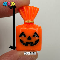 Jack O Lantern Trick Or Treat Gift Candy Bag Halloween Holiday Flatback Cabochons Decoden Charm 10