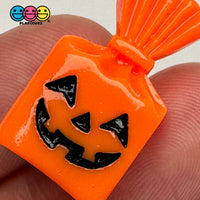 Jack O Lantern Trick Or Treat Gift Candy Bag Halloween Holiday Flatback Cabochons Decoden Charm 10