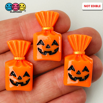 Jack O Lantern Trick Or Treat Gift Candy Bag Halloween Holiday Flatback Cabochons Decoden Charm 10