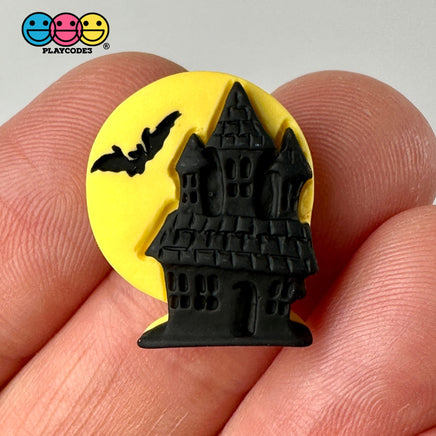Jack-O-Lantern Witches Hat Pumpkin Haunted House Ghost Selection Cabochon Charm Halloween Flat Back