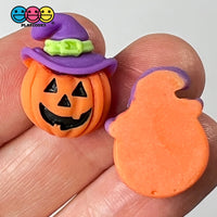 Jack-O-Lantern Witches Hat Selection Cabochon Charm Halloween Flat Back Decoden 10 Pcs 3 Types