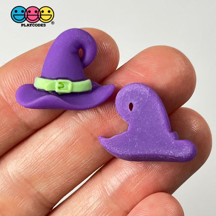 Jack-O-Lantern Witches Hat Selection Cabochon Charm Halloween Flat Back Decoden 10 Pcs 3 Types
