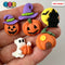 Jack-O-Lantern Witches Hat Pumpkin Haunted House Ghost Selection Cabochon Charm Halloween Flat Back