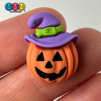 Jack-O-Lantern Witches Hat Pumpkin Haunted House Ghost Selection Cabochon Charm Halloween Flat Back