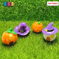 Jack-O-Lantern Witches Hat Pumpkin House Witch Home Halloween Charms Cabochons 5 Pcs Charm