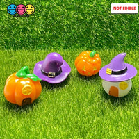 Jack-O-Lantern Witches Hat Pumpkin House Witch Home Halloween Charms Cabochons 5 Pcs Charm