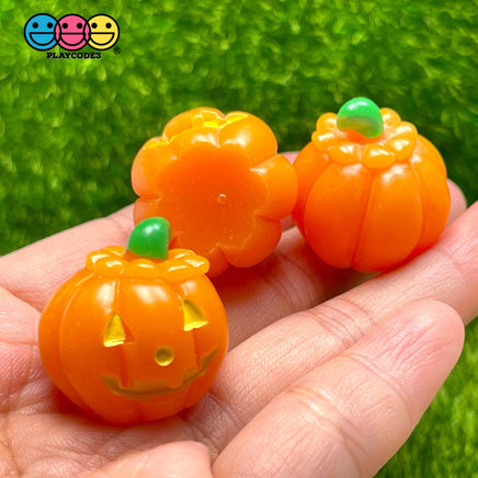 Jack-O-Lantern Witches Hat Pumpkin House Witch Home Halloween Charms Cabochons 5 Pcs Charm