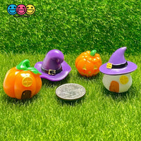 Jack-O-Lantern Witches Hat Pumpkin House Witch Home Halloween Charms Cabochons 5 Pcs Charm