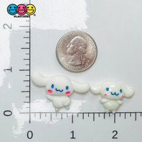 Japanese Anime White Dog Long Ears Kawaii Cartoon Tv Character Flatback Cabochons Decoden Charm 10