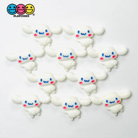 Japanese Anime White Dog Long Ears Kawaii Cartoon Tv Character Flatback Cabochons Decoden Charm 10