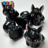 Japanese Cartoon Cat 3D Halloween Black Cabochons Decoden Charm 5Pcs
