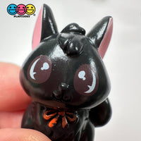 Japanese Cartoon Cat 3D Halloween Black Cabochons Decoden Charm 5Pcs