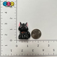 Japanese Cartoon Cat 3D Halloween Black Cabochons Decoden Charm 5Pcs