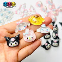 Japanese Kawaii Cat Dog Anime Tv Character Cartoon Flatback Cabochons Decoden Charm 10 Pcs