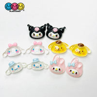 Japanese Kawaii Cat Dog Anime Tv Character Cartoon Flatback Cabochons Decoden Charm 10 Pcs