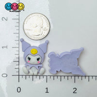 Japanese Tv Cartoon Anime Character Purple Cat Kawaii Flatback Cabochons Decoden Charm 10 Pcs