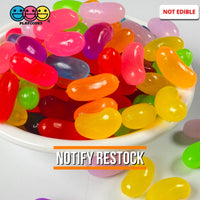 Jellybeans Slightly Smaller Realistic Candy Looking Fake Food 3D Plastic Charms Jelly Beans 100 Pcs