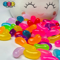 Jellybeans Slightly Smaller Realistic Candy Looking Fake Food 3D Plastic Charms Jelly Beans 100 Pcs