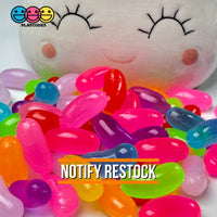 Jellybeans Slightly Smaller Realistic Candy Looking Fake Food 3D Plastic Charms Jelly Beans 100 Pcs