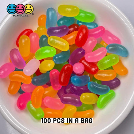 Jellybeans Realistic Candy Looking Fake Food 3D Plastic Charms Jelly Beans