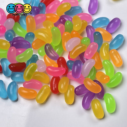 Jellybeans Realistic Candy Looking Fake Food 3D Plastic Charms Jelly Beans