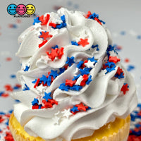 Just American Stars Red White Blue Mix Patriotic Memorial Day 4Th Of July Clay Sprinkles Fimo