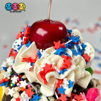 Just American Stars Red White Blue Mix Patriotic Memorial Day 4Th Of July Clay Sprinkles Fimo