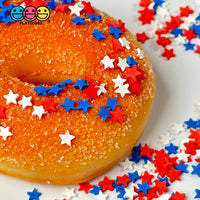 Just American Stars Red White Blue Mix Patriotic Memorial Day 4Th Of July Clay Sprinkles Fimo