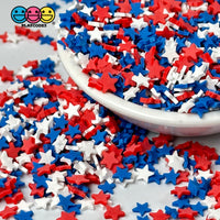 Just American Stars Red White Blue Mix Patriotic Memorial Day 4Th Of July Clay Sprinkles Fimo