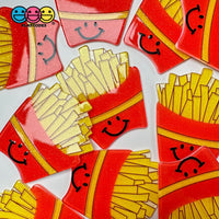 Kawaii French Fries Fake Food Glitter Planar Flatback Cabochons Decoden Charm 10 Pcs