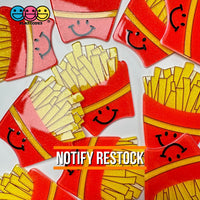 Kawaii French Fries Fake Food Glitter Planar Flatback Cabochons Decoden Charm 10 Pcs