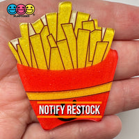 Kawaii French Fries Fake Food Glitter Planar Flatback Cabochons Decoden Charm 10 Pcs