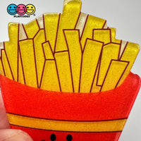 Kawaii French Fries Fake Food Glitter Planar Flatback Cabochons Decoden Charm 10 Pcs