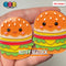Kawaii Hamburger Glitter Planar Fake Food Flatback Cabochons Decoden Charm 10 Pcs