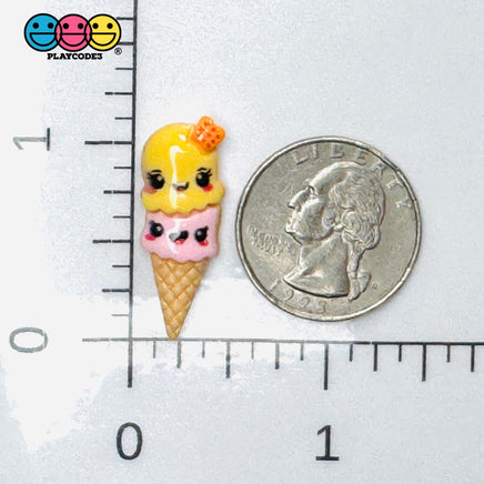 Kawaii Ice Cream Cone Flatback Cabochons Decoden Charm 10 pcs Charm