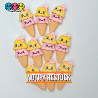 Kawaii Ice Cream Cone Flatback Cabochons Decoden Charm 10 pcs Charm