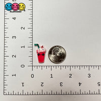 Kawaii Pink Milk Shake Drink With Straw Flatback Cabochons Decoden Charm 10 Pcs Playcode3 Llc