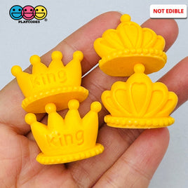 King Queen Crown Flatback Cabochons Decoden Charm 4Pcs Mixes(2Kings 2 Queens)