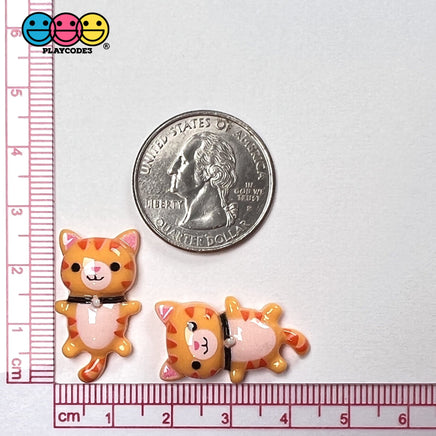 Kitten Mini Charm Kitty Cat Kawaii Plastic Cabochons Cats Decoden 10 Pcs