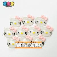 Kitty Cat Japanese Cartoon Tv Character Anime Transparent Charm Flatback Cabochons Decoden 10 Pcs