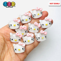 Kitty Cat Japanese Cartoon Tv Character Anime Transparent Charm Flatback Cabochons Decoden 10 Pcs