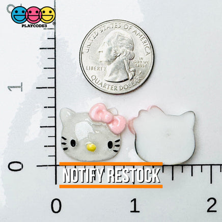 Kitty Cat Japanese Cartoon Tv Character Anime Transparent Charm Flatback Cabochons Decoden 10 Pcs