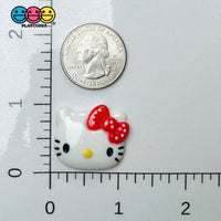 Kitty Japanese Cartoon Anime Cat Kawaii Flatback Cabochons Decoden Charm 5 Pcs