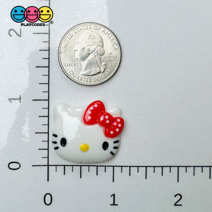 Kitty Japanese Cartoon Anime Cat Kawaii Flatback Cabochons Decoden Charm 5 Pcs
