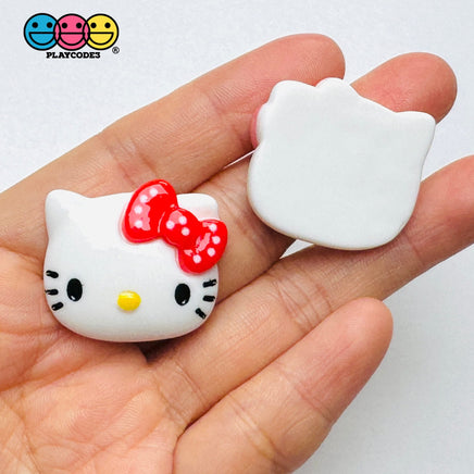 Kitty Japanese Cartoon Anime Cat Kawaii Flatback Cabochons Decoden Charm 5 Pcs