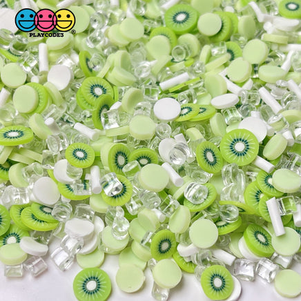 Kiwi Crush Mix Fimo Fake Sprinkle Slushie Icicle Kiwis Fruit Funfetti 20 Grams