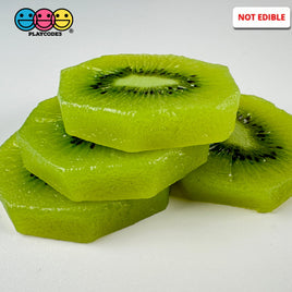 Kiwi Peeled Sliced Fake Food Fruit Not A Toy Realistic Imitation Life Like Bendable Flatback Pvc