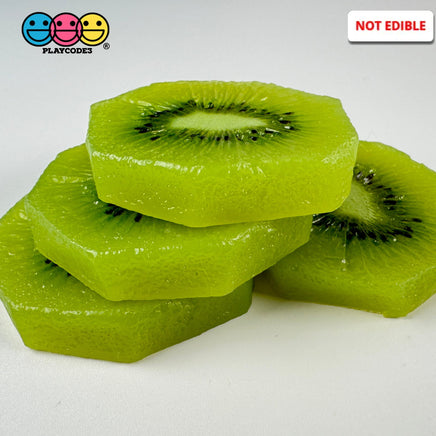 Kiwi Peeled Sliced Fake Food Fruit Not A Toy Realistic Imitation Life Like Bendable Flatback Pvc